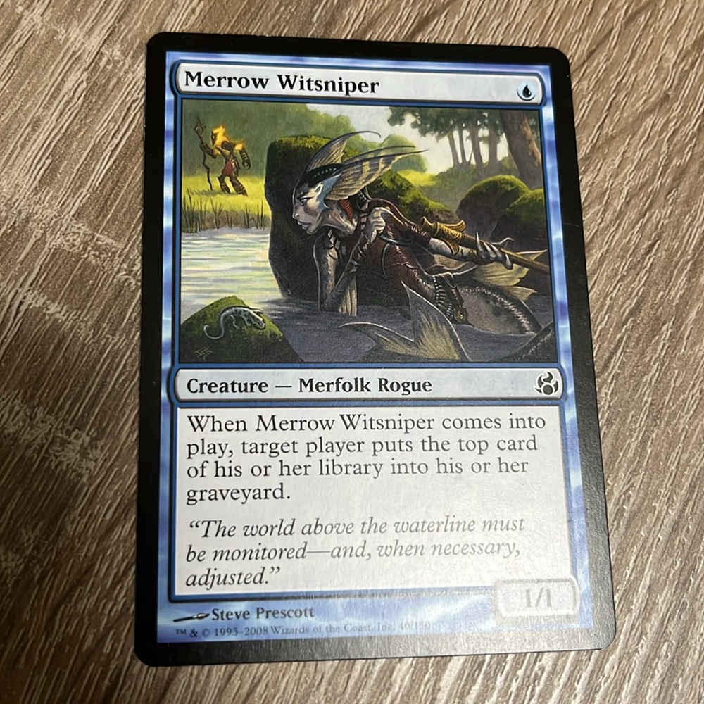 Magic the Gathering Deckmaster merrow witsniper ‘creature Merfolk rogue’